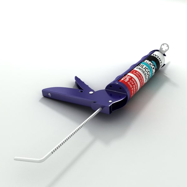 3d silicone tube gun model