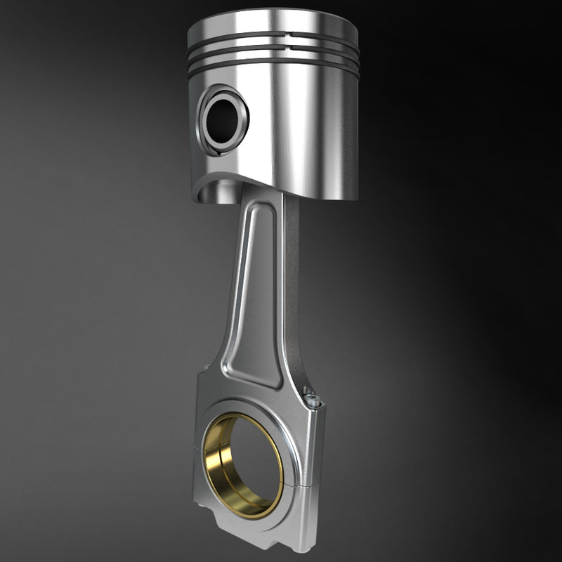 3d model piston assembly