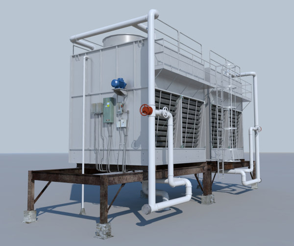 3ds max rooftop cooling tower