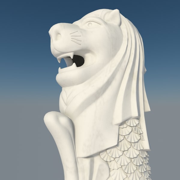 merlion statue 3d model