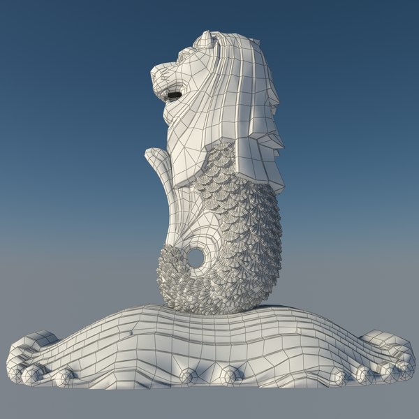 merlion statue 3d model