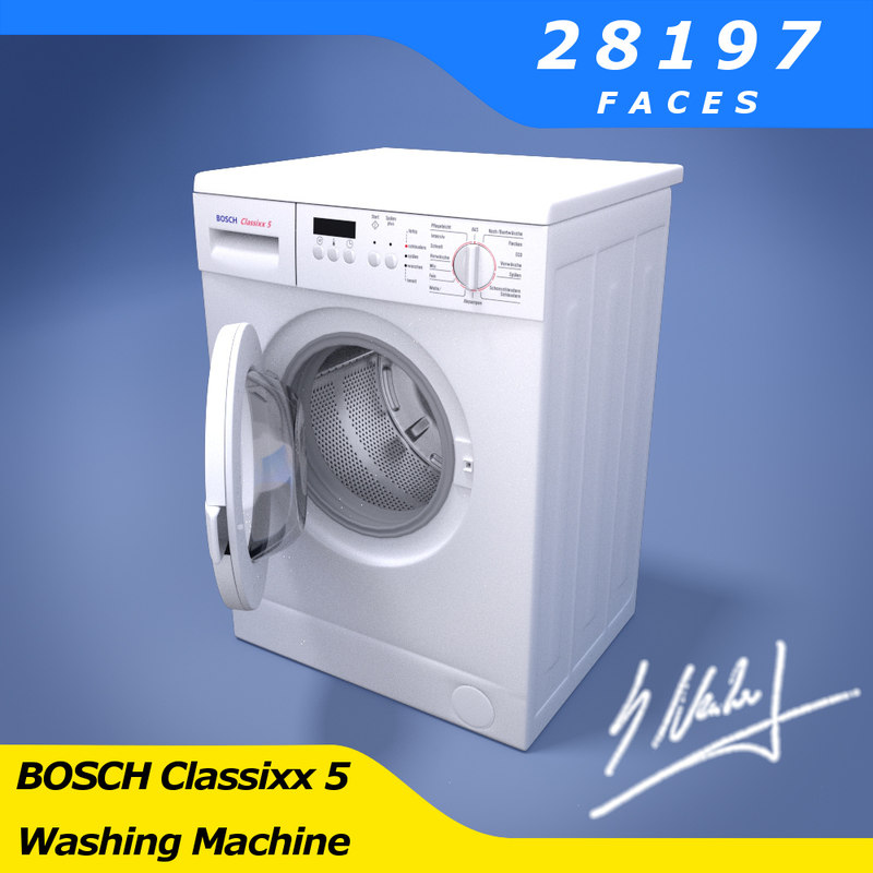 3d model washing machine bosch classixx