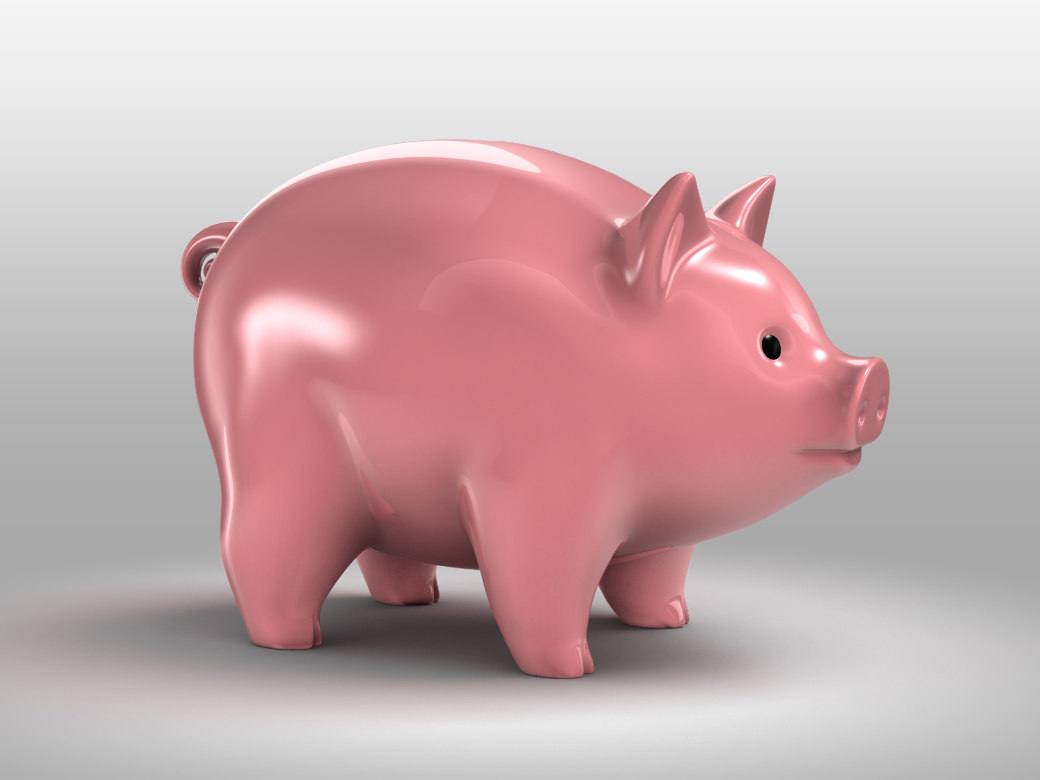 3d obj pig piggy bank