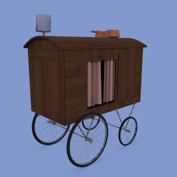 3d model of  vendor  cart