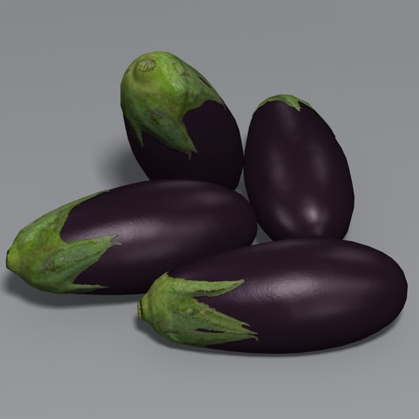 3d model aubergine eggplant ratatouille