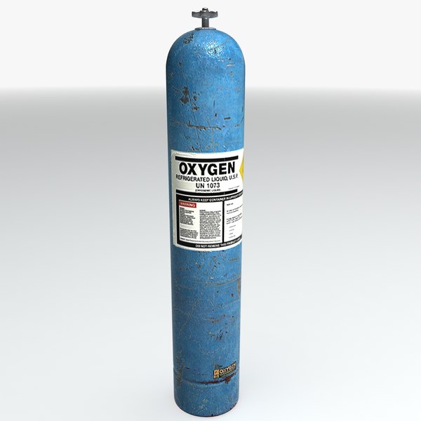 3d pressurised oxygen canister