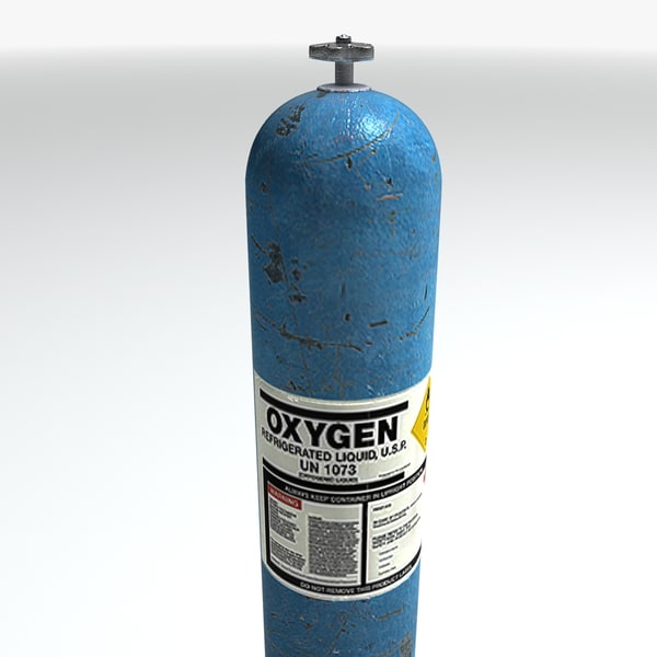 3d pressurised oxygen canister