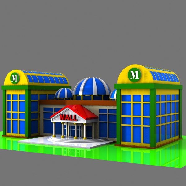 directx cartoon shopping mall light tracer lightbox