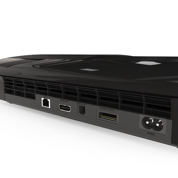 3d sony playstation 3 console model