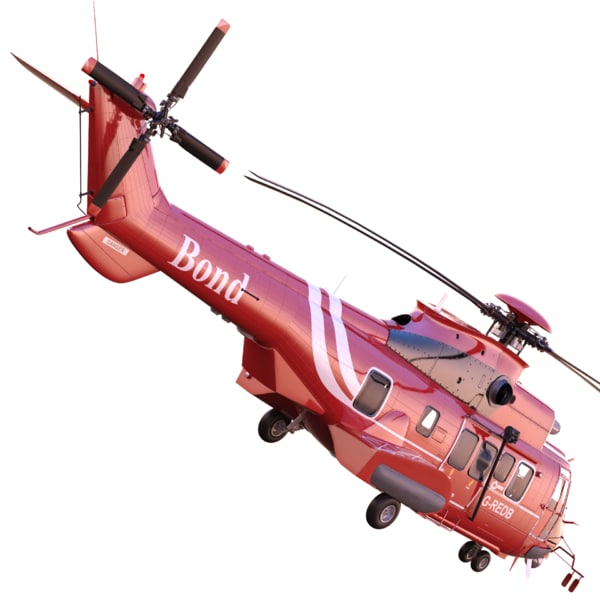 bond offshore helicopters as332l2 3d fbx
