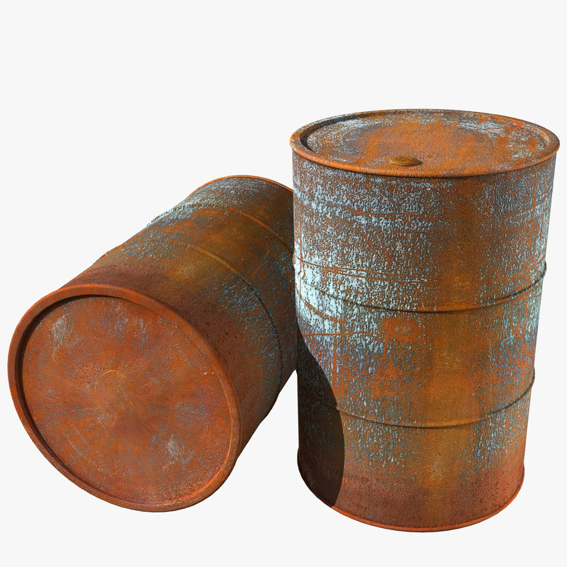 old rusty barrel 3d max