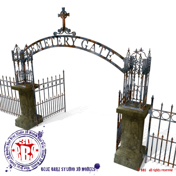 3d model gate graveyard
