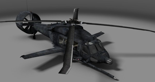 piasecki x 49 helicopter 3d max