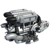 bugatti veyron w16 engine 3d 3ds