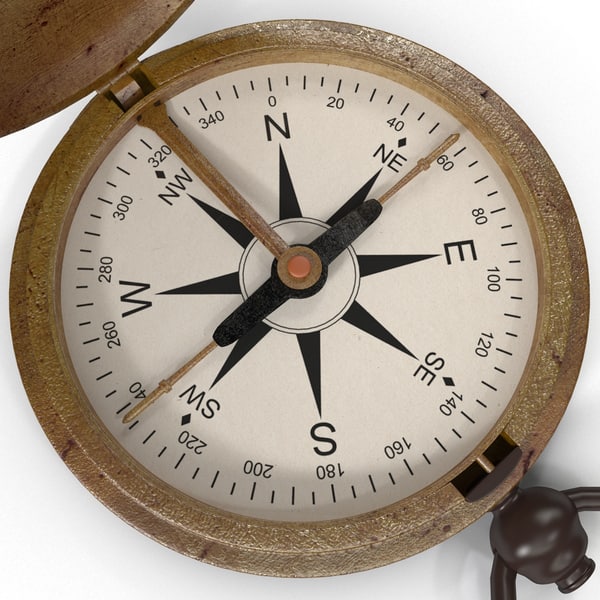 3d old compass