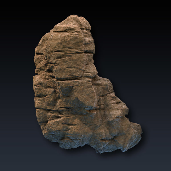 3d rock blocks faces cliffs