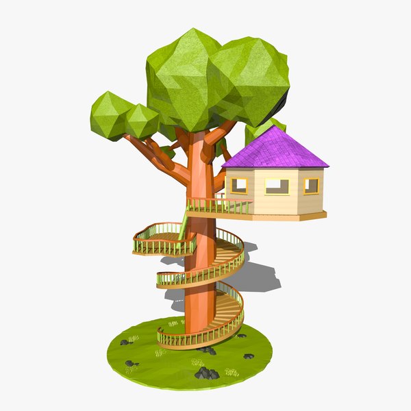 3d cartoon tree house