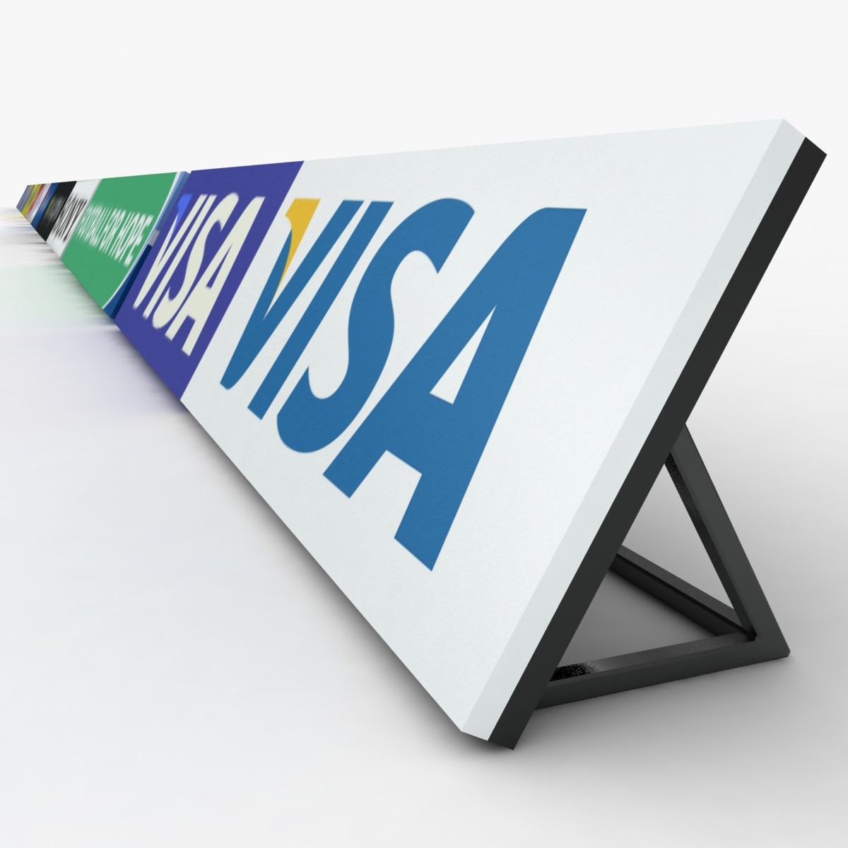 stadium advertising boards 3d model