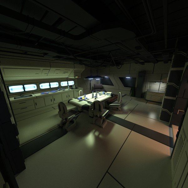 science fiction apartment 2 3d model