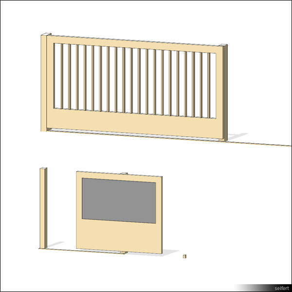 Building rfa gate sliding door