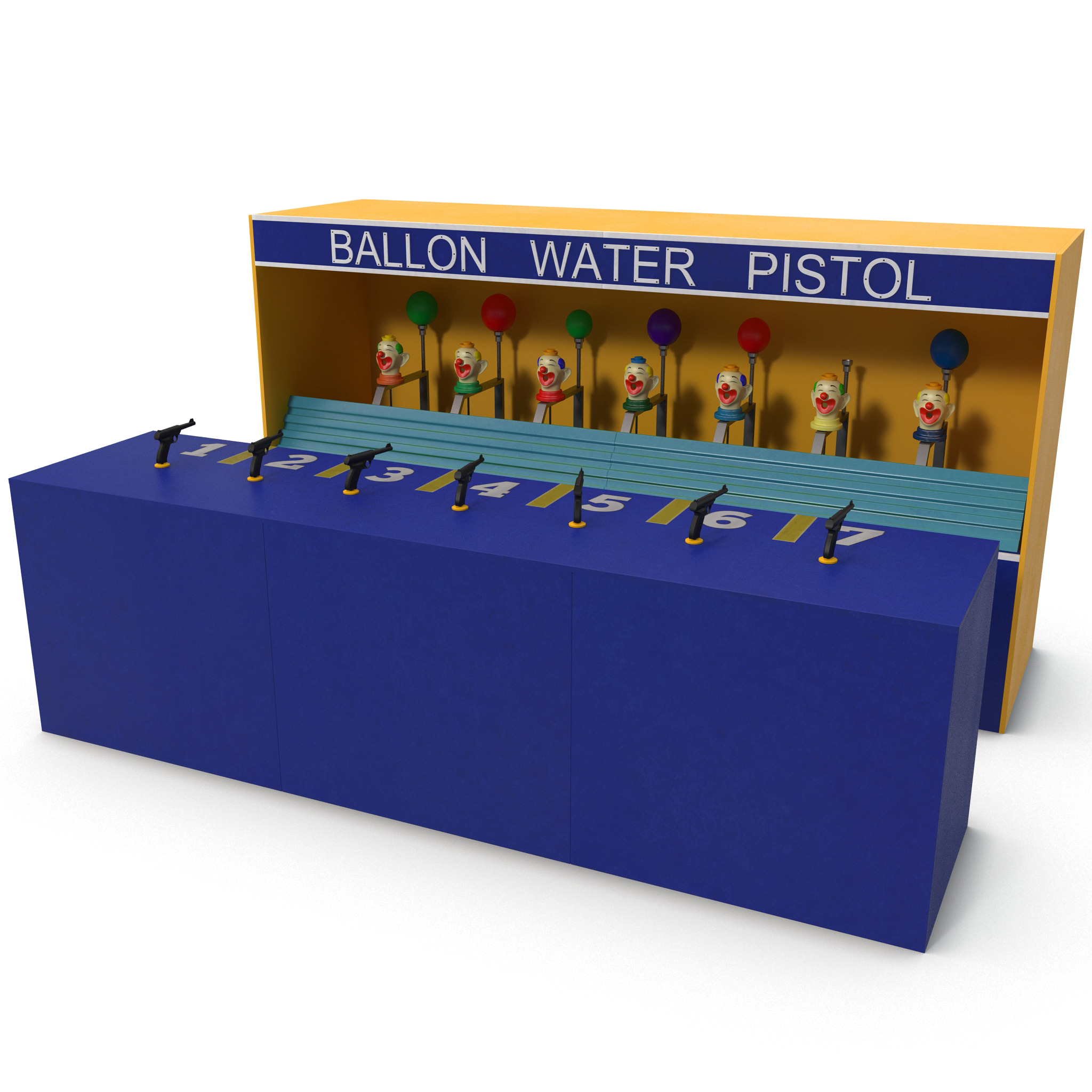 3ds max clown water gun balloon