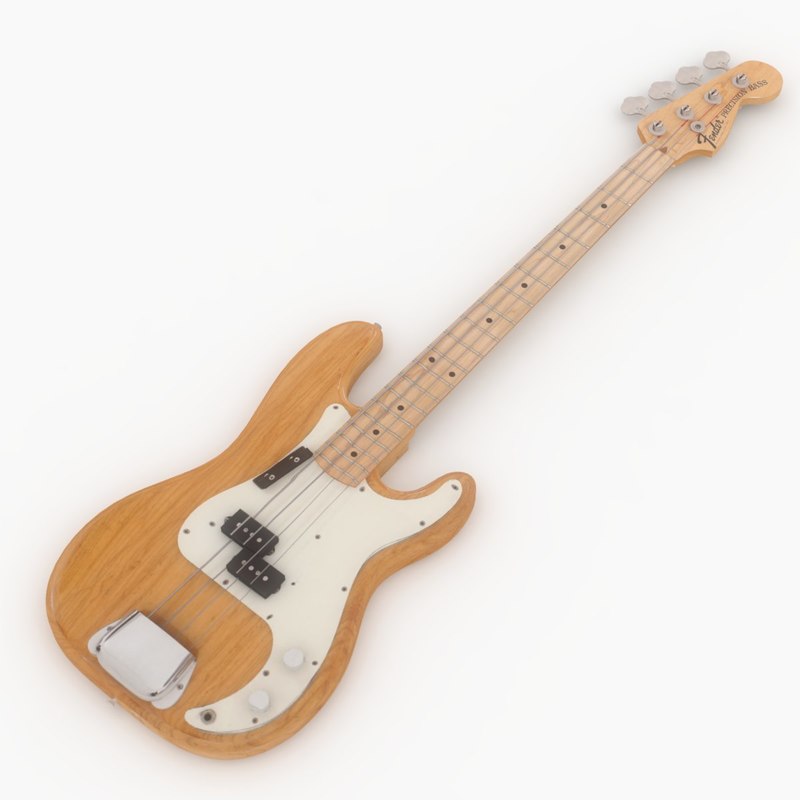 3d fender precision bass guitar model