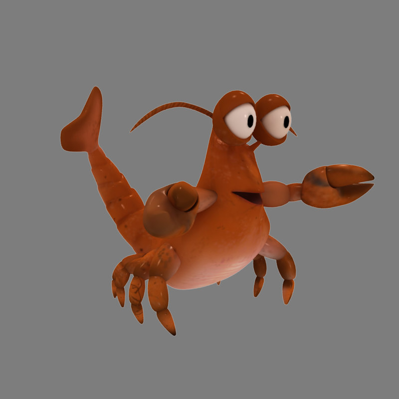 animation lobsters 3d model