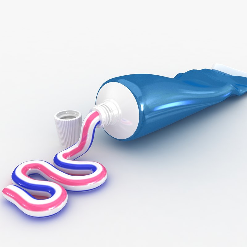 3d model tube paste animation