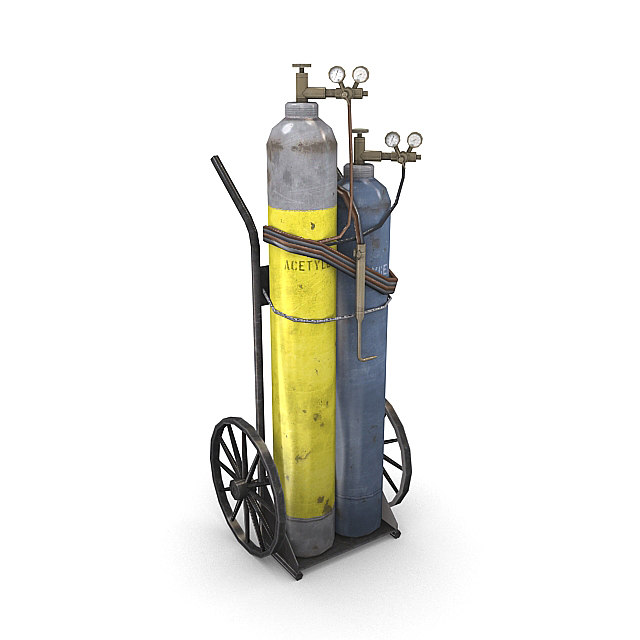 3d oxy acetylene cart