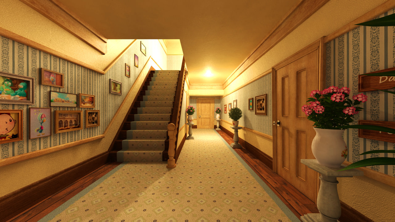 cartoon scenes 3d model