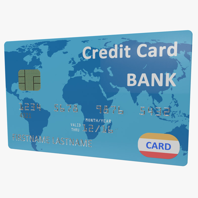 3ds Max Credit Card Blue