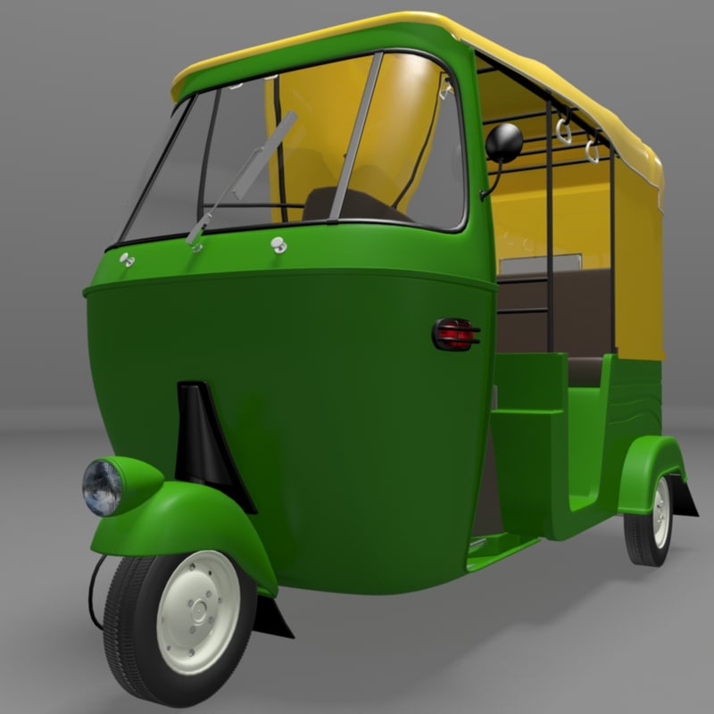 3d model auto rickshaw