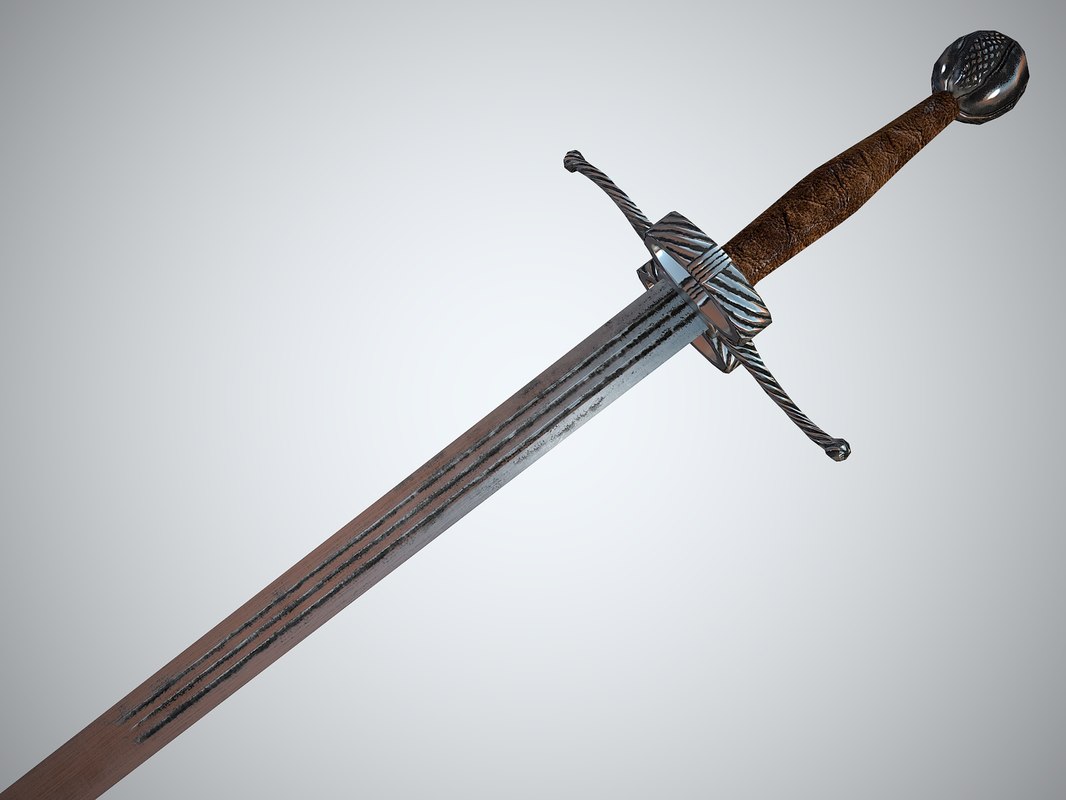 3d model realistic bastard sword games