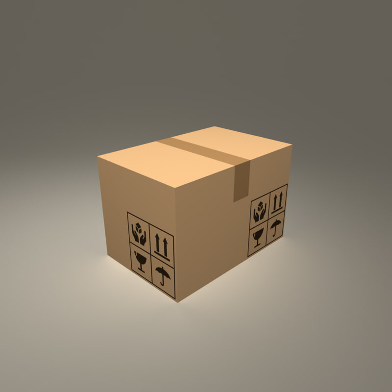cardboard box obj free