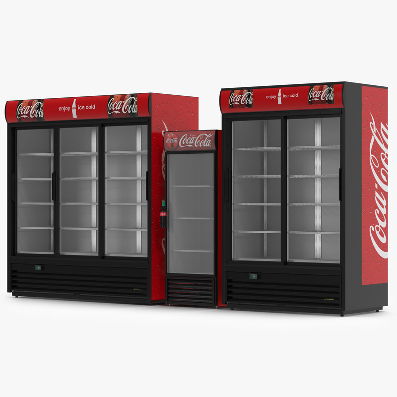 3d coca cola refrigerators model