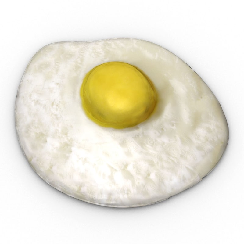 3d model fried egg