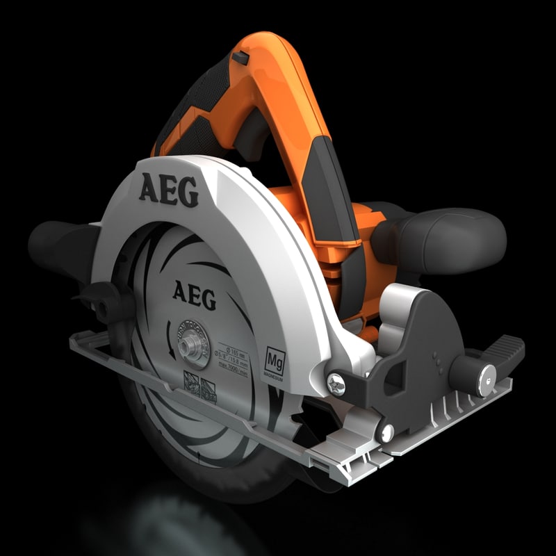 3d model circular saw aeg bks