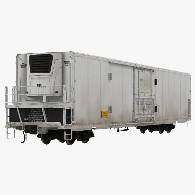 railroad refrigerator car generic obj