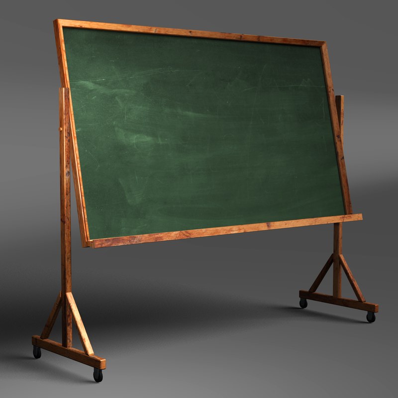 classroom chalkboard 3d model