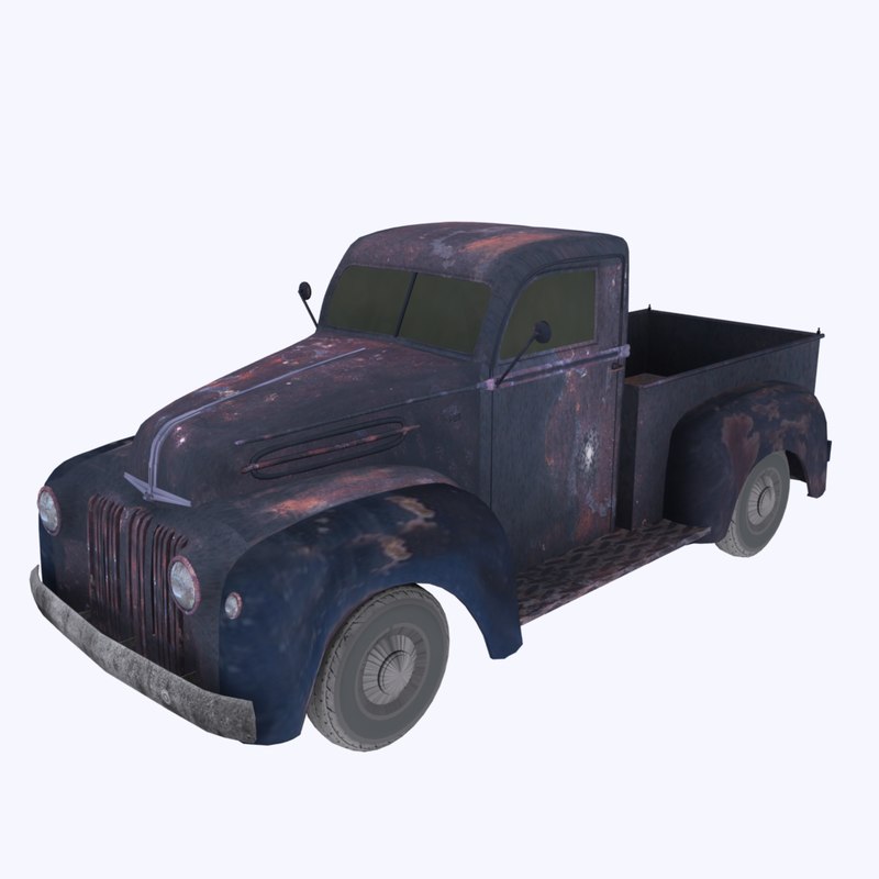 rusty car 3d model