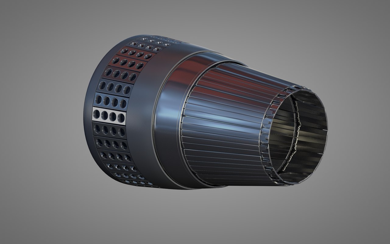 3d model of thruster jet spaceship