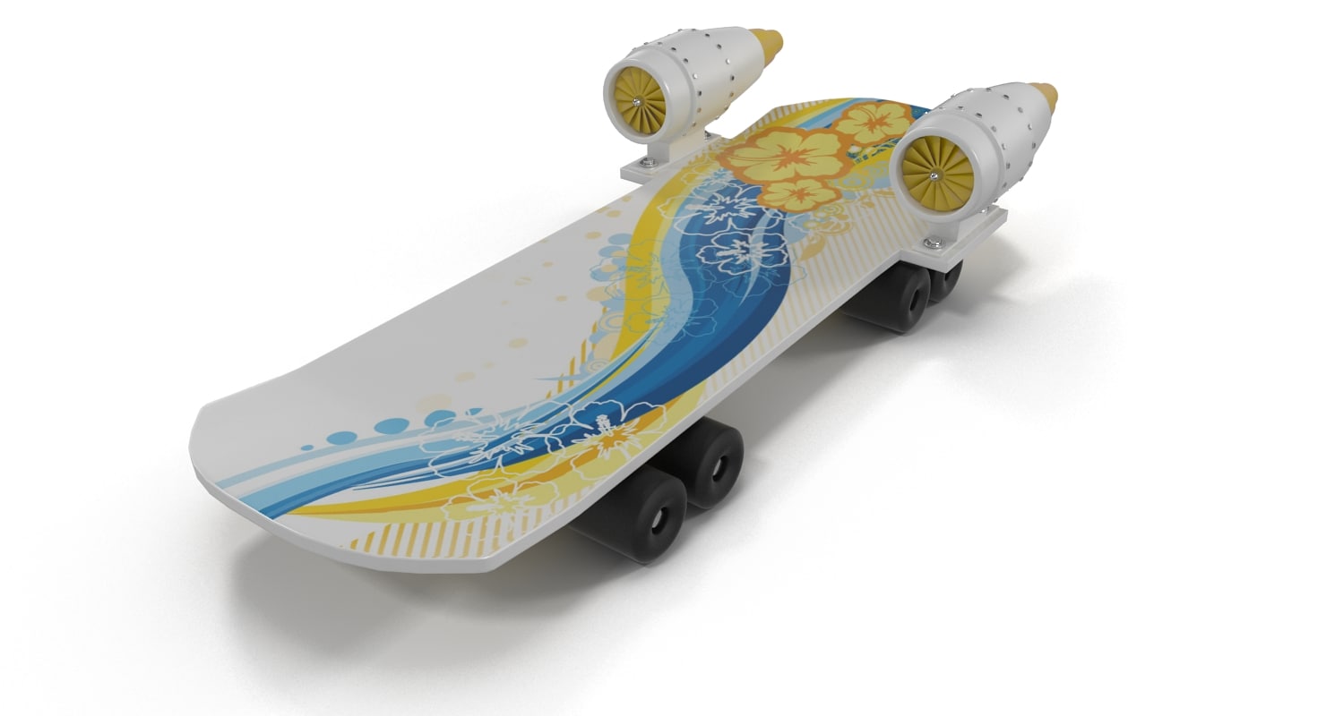 3d jet skateboard