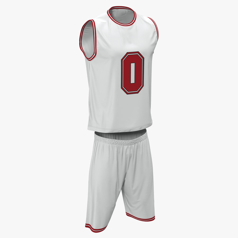 basketball uniform white 3ds