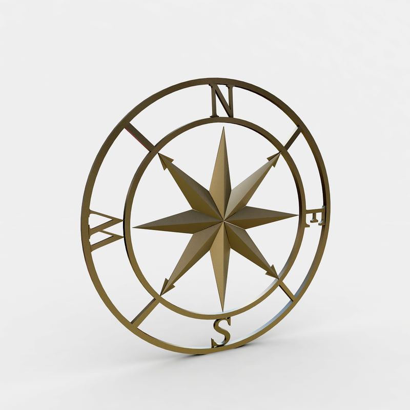 compass rose 3d max