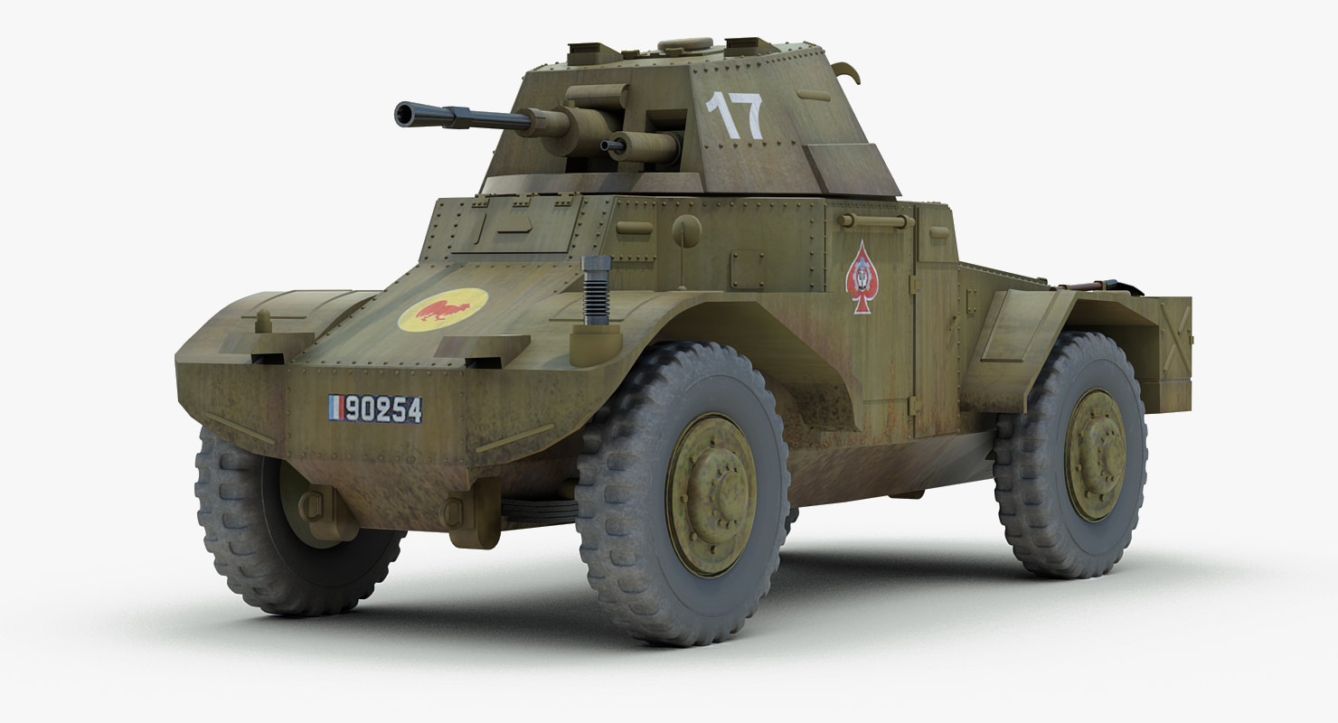 3d 3ds Ww2 Panhard 178