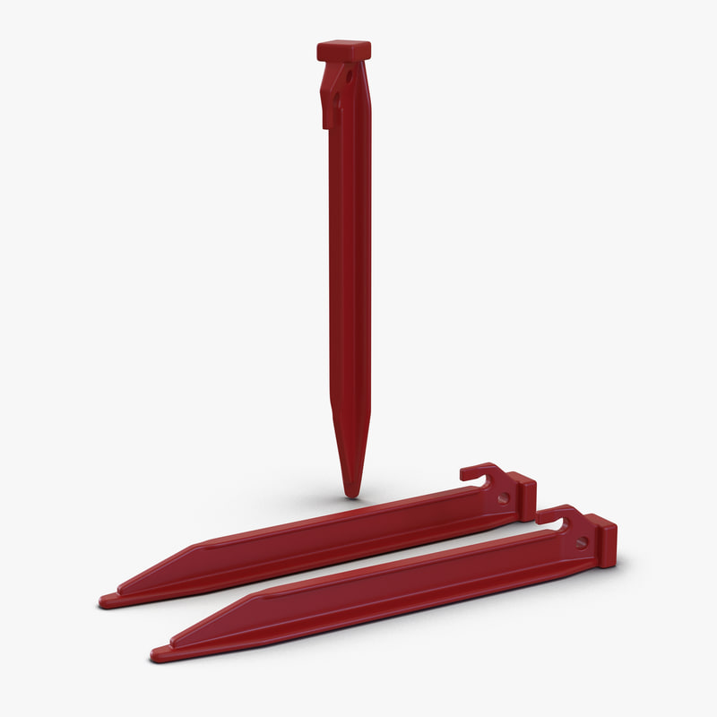 3ds plastic tent stake red