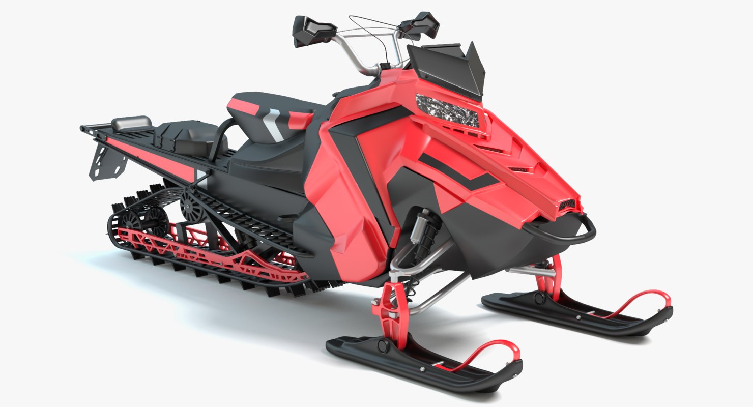 snowmobile snow mobile 3d model