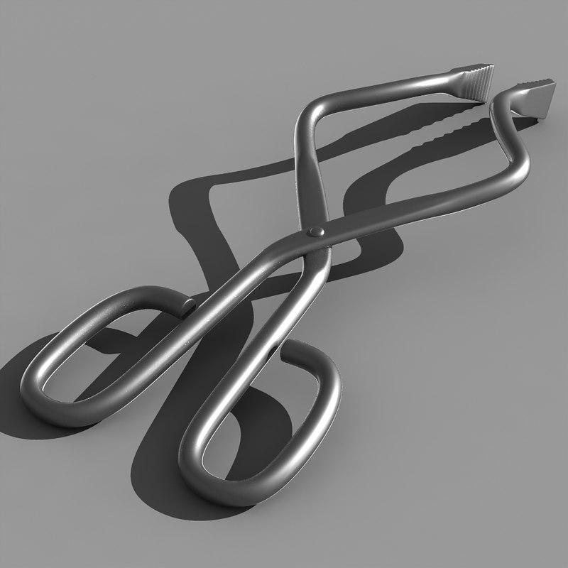 3d model tongs chemistry medicine