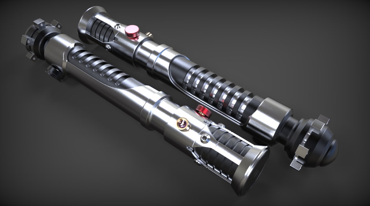 3d model jedi obi wan kenobi lightsaber