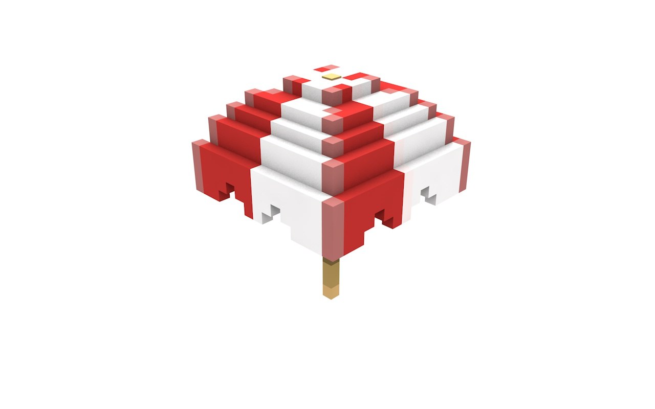 3d beach umbrella minecraft